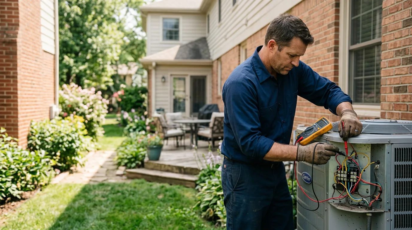 HVAC technician working near Salesville, OH